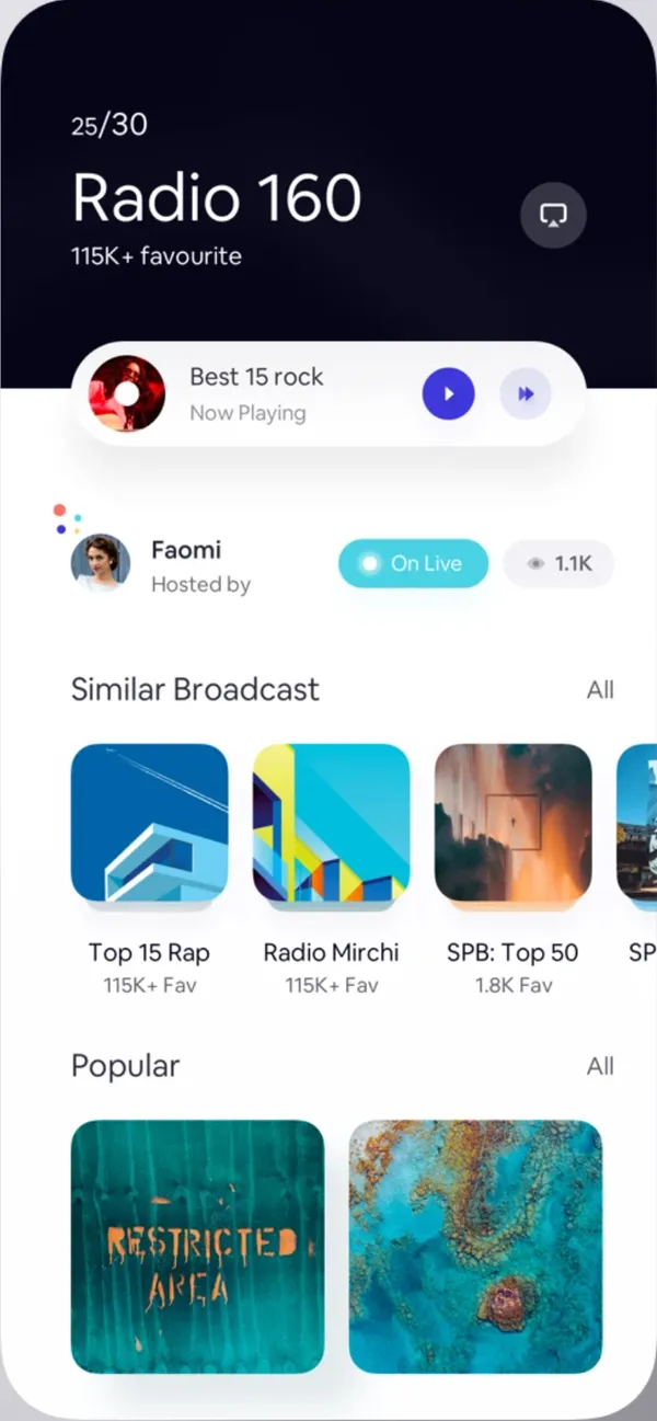 Radio 160 interface