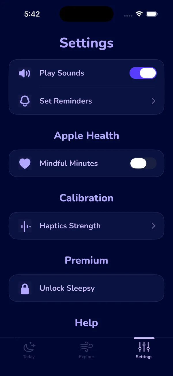 Sleepsy interface